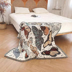 Hopstar Butterfly Throw Blanket Outdoor Blankets and Throws Boho Western Decor Cotton Woven Couch Cover Blanket for Sofa Living Room Beach Travel 51"x63" (Colorful Butterfly)