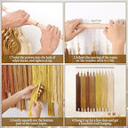 KHOYIME Macrame Wall Hanging Large Boho Home Decor Aesthetic, Bohemian Yellow Tassels Tapestry Modern Handmade Artwork Chic Wall Art Decorations for Dining Living Room Bedroom Nursery Office 38.5"x43"