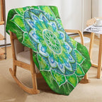 Abstract Mandala Throw Blanket Indian Hippie Bohemian Art Floral Texture Pattern Blanket for Sofa Bed Couch Chair Or Dorm 30"x40"