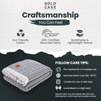 Gold Case Throw Blanket for Bed - 100% Recycled Turkish Cotton Blanket - Vintage Lightweight Soft Throw Blankets for Bed & Living Room - Twin Size Cozy Blankets - 71x90 - Black