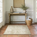 Machine Washable Area Rugs for Entryway: Door Mat Indoor Entrance 2x3 Boho Rug Stain Resistant Non-Slip Low Pile Soft Throw Carpet for Kitchen Front Door Indoor Entrance Entry Bedroom