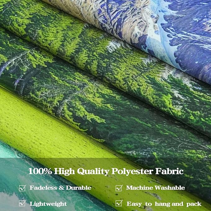 Accnicc Nature Forest Mountain Tapestry Green Pine Tree Wall Tapestry for Bedroom Aesthetic River Landscape Small Tapestries Wall Hanging for Dorm Living Room Decor 60 x 44 Inch