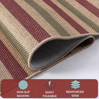 Lahome Christmas Outdoor Rug, 3x5 Christmas Decorations for Porch Entryway Front Door, Striped Plaid Decor Non Slip Non Shedding Red and Green Carpet for Foyer Patio