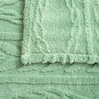 YUSOKI Queen Size Blanket Single Layer,Weight(4.4lb),370GMS-3D Stylish Design for Gift Home Decor (Sage Green,90"x90")
