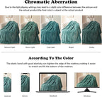 NEWCOSPLAY Super Soft King Blanket Light Teal Premium Silky Flannel Fleece 3D Ribbed Jacquard Lightweight Bed Blanket All Season Use (Light Teal Ribbed, King(90"x110"))