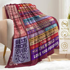 Mom Birthday Best Mom Ever Throw Blanket Gifts from Daughter Son,Presents for Moms,Gift for Mother,to My Mom's Blankets Mothers Day Decoration for Women Wife, Valentines Decor, 60x80 Inch