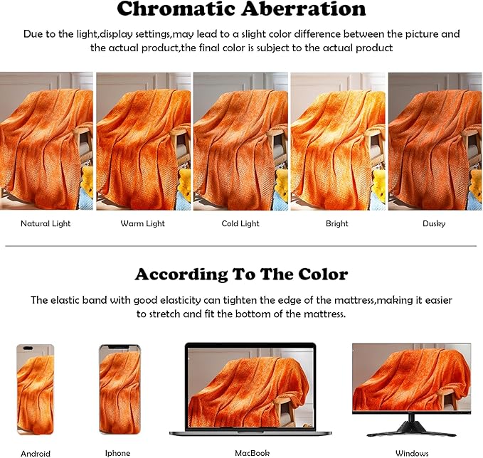 NEWCOSPLAY Super Soft Throw Blanket Orange Premium Silky Flannel Fleece Leaves Pattern Lightweight Bed Blanket All Season Use (Orange, Throw(50"x60"))