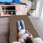MeMoreCool Foldable Floor Mattress Kids Trifold Mat, Kids Folding Mattress Portable Futon, 57x22 Inch Coffee