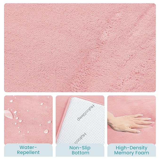Baby Play Mat for Floor,50"×65" Playpen Mat for Toddler,Infant,Kids,1.3" Thick Elasti Foam Non-Slip Nursery Rug,Water Repellent Soft Padded Floor Mats for Tummy Time,Crawling(Pink)
