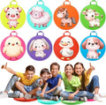 8 Pcs Kids Floor Cushions for Classroom Flexible Round Seating with Handle Soft Waterproof Floor Pillows with Cute Cartoon Animal Pattern for Elementary Daycare Preschool(Farm Animals)