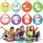 8 Pcs Kids Floor Cushions for Classroom Flexible Round Seating with Handle Soft Waterproof Floor Pillows with Cute Cartoon Animal Pattern for Elementary Daycare Preschool(Farm Animals)