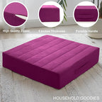 22 inches Floor Pillow for Adults - Large Meditation Cushion with Thick Foam - Premium Outdoor Square Floor Cushion Seat - Yoga Pillow for Sitting On Floor - Purple
