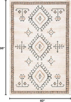 SAFAVIEH Kilim Collection Area Rug - 5' x 8', Ivory & Black, Handmade Flat Weave Jute, Ideal for High Traffic Areas in Living Room, Bedroom (KLM762A)