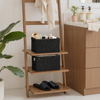 StorageWorks Pantry Baskets, Wicker Storage Baskets for Organizing, Pantry Organizers and Storage, Medium, Black, 2-Pack