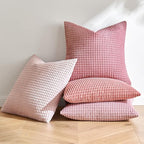 MIULEE Aesthetic Pink Spring Decorative Pillow Covers 18x18 Inch Set of 4 Valentine Romantic Sweet Cute Soft Throw Pillows Coquette Home Decor Corduroy Couch Pillowcases for Sofa Living Room Bed