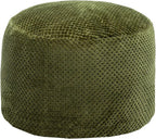 Asuprui Pouf Ottoman Unstuffed Ottoman Foot Rest No Filler Soft Faux Fur Foot Stool 20x20x12 Inches Fuzzy Chair Floor Pouf Chair with Storage for Living Room Bedroom Green