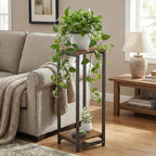 2 Tier Tall Plant Stand Indoor, 32.5" Corner Plant Stands for Indoor Plants Multiple, Multi-Functional Small Side Table for indoor Plants