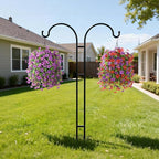 Artificial Flowers Hanging Baskets, 4 Bundles Outdoor Hanging Basket Spring Summer Decoration, No Fade Realistic Fake Flowers Plants for Porch Patio Balcony Home Yard Decor(Purple)