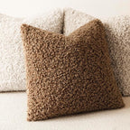 Foindtower 2 Pieces 26x26 Inch Dark Bronze, Faux Fur Throw Pillow Cover Accent Sherpa Furry Pillow Covers Fuzzy Soft Pillowcases Cozy Sheepskin Decorative Fleece Cushion Case for Bed Couch Living Room