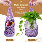 Macrame Wall Plant Hanger, Hanging Planter Basket Holder, Wall Planters for Indoor Plants, for Up to 6 Inch Pot (Purple, 6-Inch)