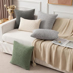 Kevin Textile 14x24 Inch Pillow Cover 1 Pack Boho Decorative Soft Striped Corduroy Lumbar Farmhouse Solid Color Accent Rectangle Cushion Case for Living Room Couch Sofa Bed, Cream White