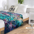 Colorful Mandala Throw Blanket Bohemian Boho Galaxy Blanket for Sofa Bed Couch Chair Or Dorm 30"x40"