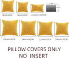Fancy Homi 2 Packs Sunflower Yellow Spring Decorative Throw Pillow Covers 18x18 Inch for Living Room Couch Bed Sofa, Gold Yellow Home Decor, Soft Corss Corduroy Patchwork Textured Cushion Case 45x45cm