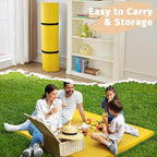 Waterproof Baby Play Mat for Floor Memory Foam 47 * 47 Cushion Playpen Playmat Tummy Time Crawling Mat Nursery Rug Thick Pad Create Soft & Safe Area for Infants,Toddler,Kid,Yellow