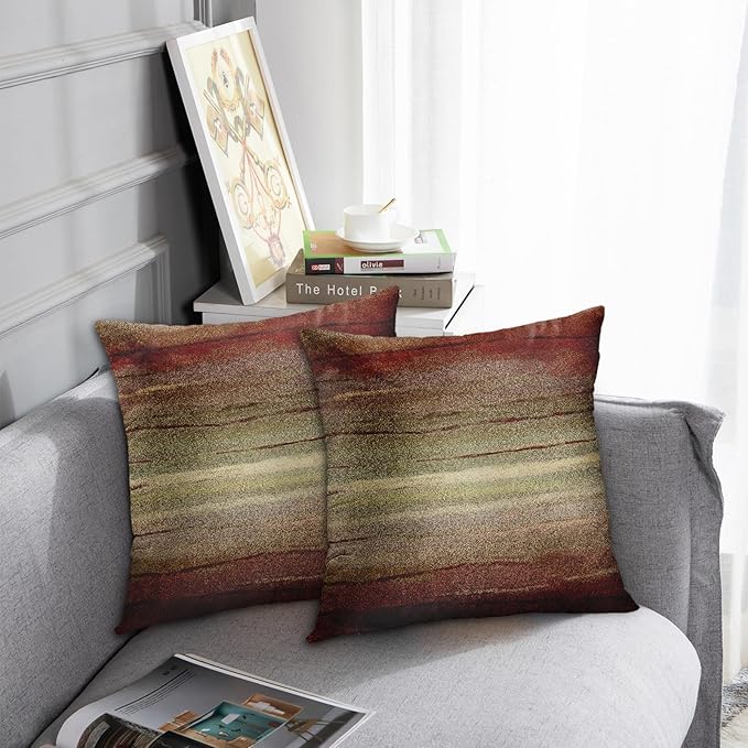 Emvency Set of 2 Throw Pillow Cover Western Tribal Geometric Brown Southwest Decorative Pillow Case Home Decor Square 20 x 20 Inch Pillowcase
