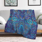 Hippie Bohemian Mandala Throw Blanket Indian Gypsy Abstract Flower Floral Texture Print Blanket for Sofa Bed Couch Chair Or Dorm 70"x80"