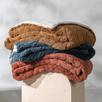 EverGrace Jacquard Boho Sherpa Fleece Throw Blanket for Couch, Super Soft Cozy Fuzzy Plush Blankets for All Seasons, Reversible Thick Warm Blanket for Bed, Sofa, Living Room, Stormy Blue, 50" x 60"