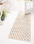 Unique Loom Chindi Jute Collection Area Rug (2' 2" x 6' 1" Runner, White/ Natural)