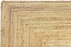 MDS Pack of 1 Handwoven Braided Jute Area Rug 2x4 Rectangular - 100% Natural Burlap Reversible Accent Rugs for Home Decor, Living Room, Doormat, Kitchen, Entryway Rug, Rustic, Farmhouse (2'x4')