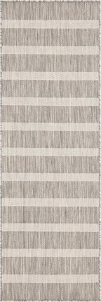 Nourison Home Positano Grey Ivory 2' x 6' Area Rug - Easy Clean, Non Shedding, Bed Room, Living Room, Dining Room, Kitchen (6' Runner)