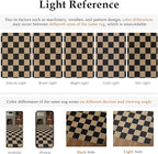 5x7 Checkered Easy Jute Area Rug Outdoor Patio Rug Washable Carpet for Living Room Checkerboard Indoor Outdoor Carpet Farmhouse Non Slip Black Geometric Mat for Backyard Dining Room