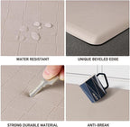 HappyTrends Kitchen Floor Mat - 4/5 Inch Thick Anti-Fatigue Kitchen Rug,Waterproof Non-Slip Kitchen Mats and Rugs Heavy Duty Ergonomic Comfort Rug for Kitchen,Office,Sink,Laundry,(22"x36", Khaki)