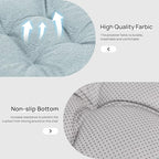 Love's cabin Memory Foam Chair Cushions Set of 4, 15.5"x15.5"x3.5" Indoor & Outdoor Seat Pads for Dining, Kitchen, Office, Patio Chairs - Light Blue