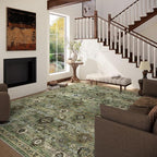 Washable Area Rugs for Living Room: 9x12 Rug Boho Vintage Rugs Stain Resistant Non Slip Low Pile Lightweight Soft Carpets for Bedroom Kitchen Dining Room Nursery Kids Room Farmhouse Home Office