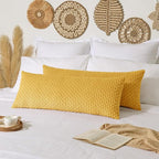 Kevin Textile 20x54 Inch Long Body Lumbar 1 Pack Boho Decorative Throw Pillow Cover Soft Striped Corduroy Rectangle Cushion Case Farmhouse Accent for Living Room Couch Sofa Bed, Mustard Yellow