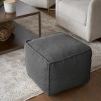 ZICOTO Beautiful Boucle Pouf Ottoman and Foot Rest - Elevate Your Living Room Decor with Lightweight Comfort and Charm - A Round Modern Foam Filled Foot Stool Perfect to Rest Your Feet