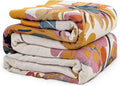 Boho Blanket for Bed 100% Cotton Bohemian Throw Blankets Ultra Soft Woven Muslin Decorative Blankets All Seasons Vintage Quilt Knitted Blanket for Sofa Chair(Yellow, 60"x80")