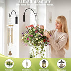 Heavy Duty Plant Hanger Bracket: 2 Packs 16 Inch Metal Hanging Plant Bracket, 80lbs Weight Capacity - Hanging Plant Wall Hooks for Bird Feeder, Wind Chimes, Flower Baskets, Indoor Outdoor