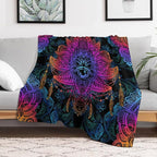 Mandala Boho Throw Blanket Colorful Floral Bohemian Blanket for Sofa Bed Couch Chair Or Dorm 70"x80"