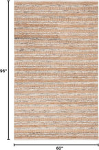 SAFAVIEH Natura Collection Area Rug - 5' x 8', Natural & Brown, Rustic Farmhouse Design, Handmade Wool & Jute, Ideal for The Living Room, Bedroom, Dining Room (NAT501T-5)