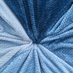 NEWCOSPLAY Super Soft Twin Blanket Ombre Blue Premium Silky Flannel Fleece Leaves Pattern Lightweight Bed Blanket All Season Use (Ombre Blue, Twin(60"x80"))