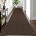 EARTHALL Long Runner Rug 3x12 Ft Washable Runners for Hallways Cotton Non Slip Entryway Runner Braided Kitchen Runner Indoor Outdoor Carpet Runners for Entryway, Hall, Foyers, Brown/Coffee