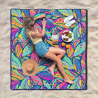 Waterproof Picnic Blankets Foldable & Portable 80''x80'' Boho Picnic Mat for Outdoors, Large Washable Picnic Blanket for Travel Camping Beach, Park Grass Picnic Blanket Accessories for Adults
