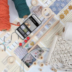 UHAPEER Macrame Kits for Adults Beginners, DIY Macrame Plant Hanger Kit and Macrame Supplies, with 3 mm Macrame Cord Cotton, Macrame Meads, Wooden Rings, Dream Catcher Rings, Craft Kits for Adults