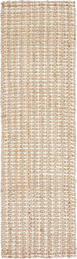 SAFAVIEH Natural Fiber Collection Runner Rug - 2'3" x 8', Natural, Handmade Boho Farmhouse Woven Jute, Ideal for High Traffic Areas in Living Room, Bedroom (NF187A)