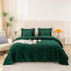 YUSOKI Twin XL Blanket Single Layer,Weight(3.1lb),370GMS-3D Stylish Design for Gift Home Decor (Forest Green,65"x90")